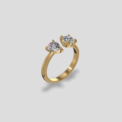 Duet Harmony Diamond Ring