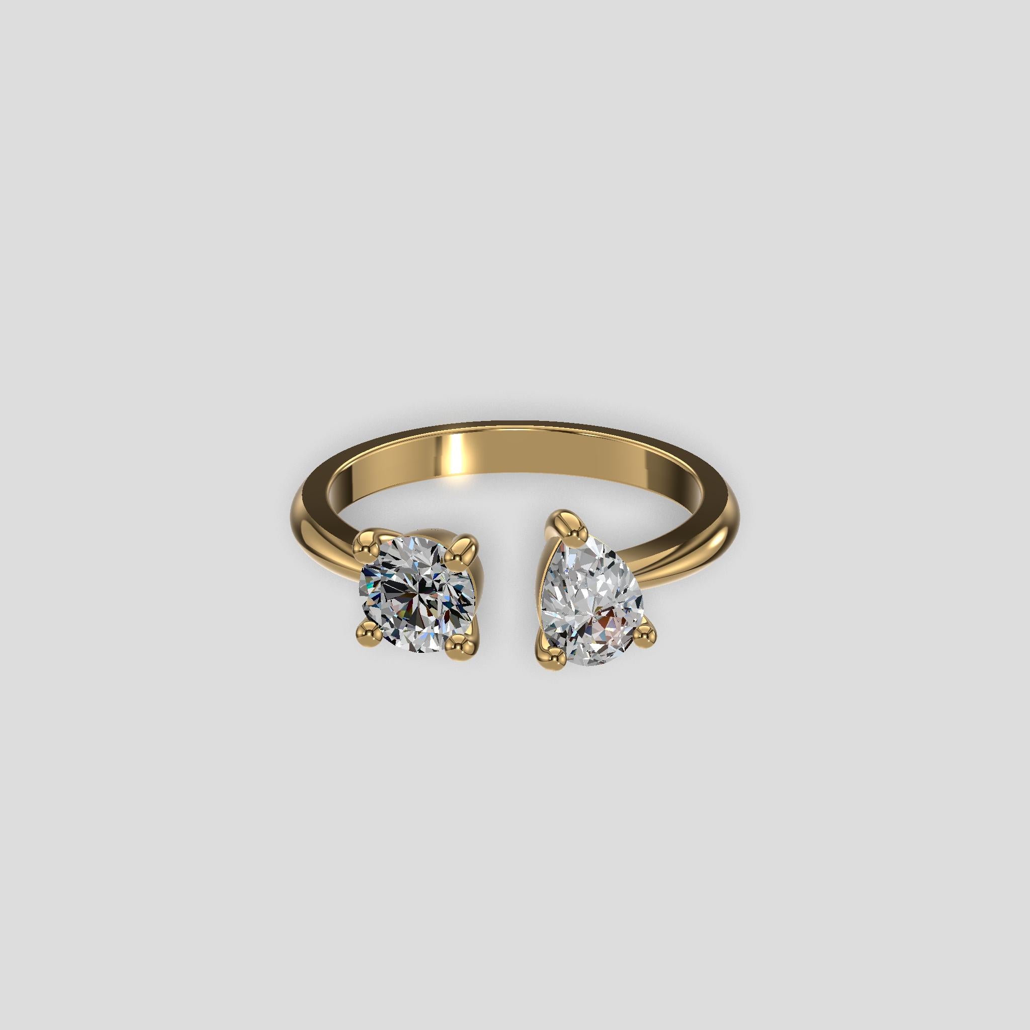 Duet Harmony Diamond Ring