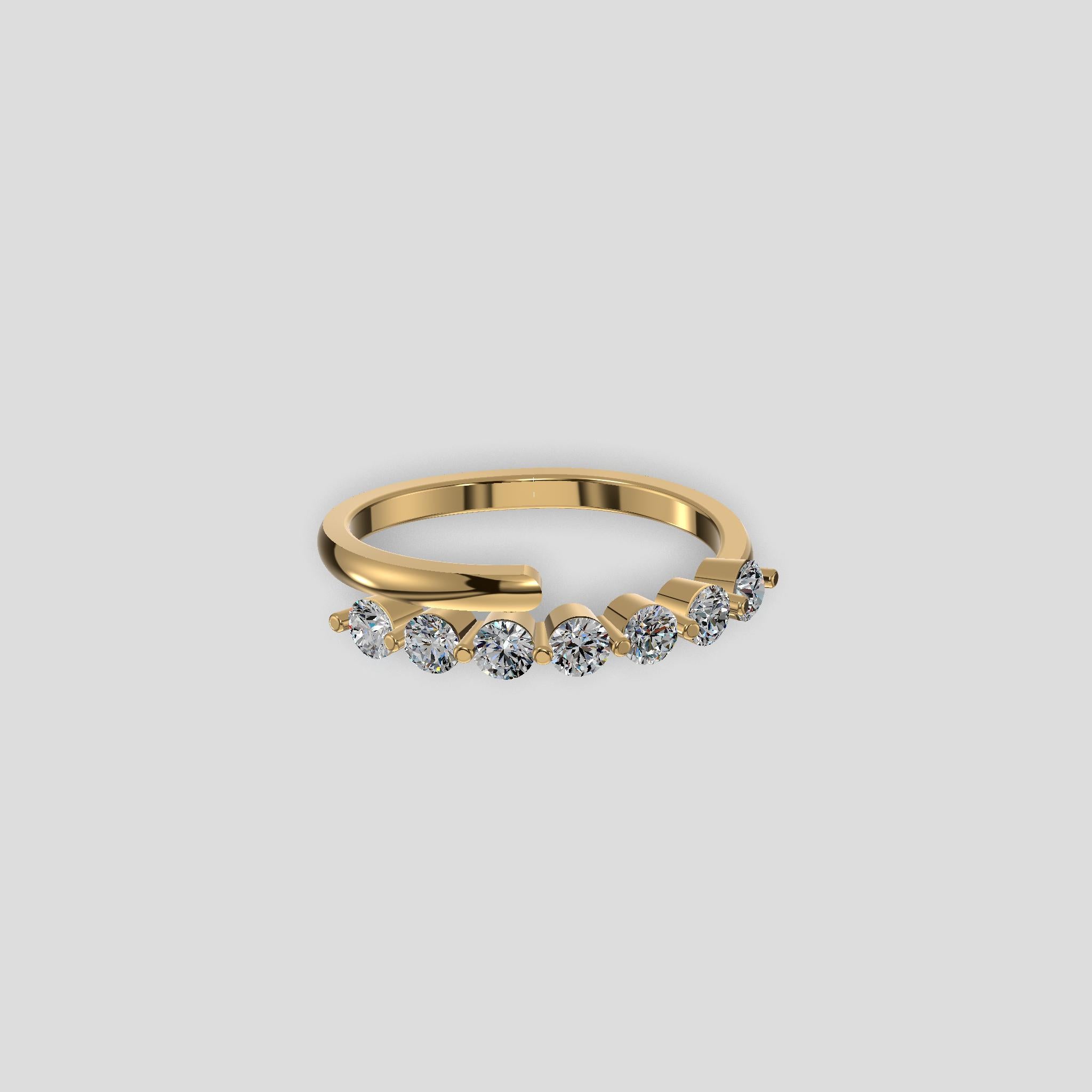 Aurora Seven Stone Diamond Ring