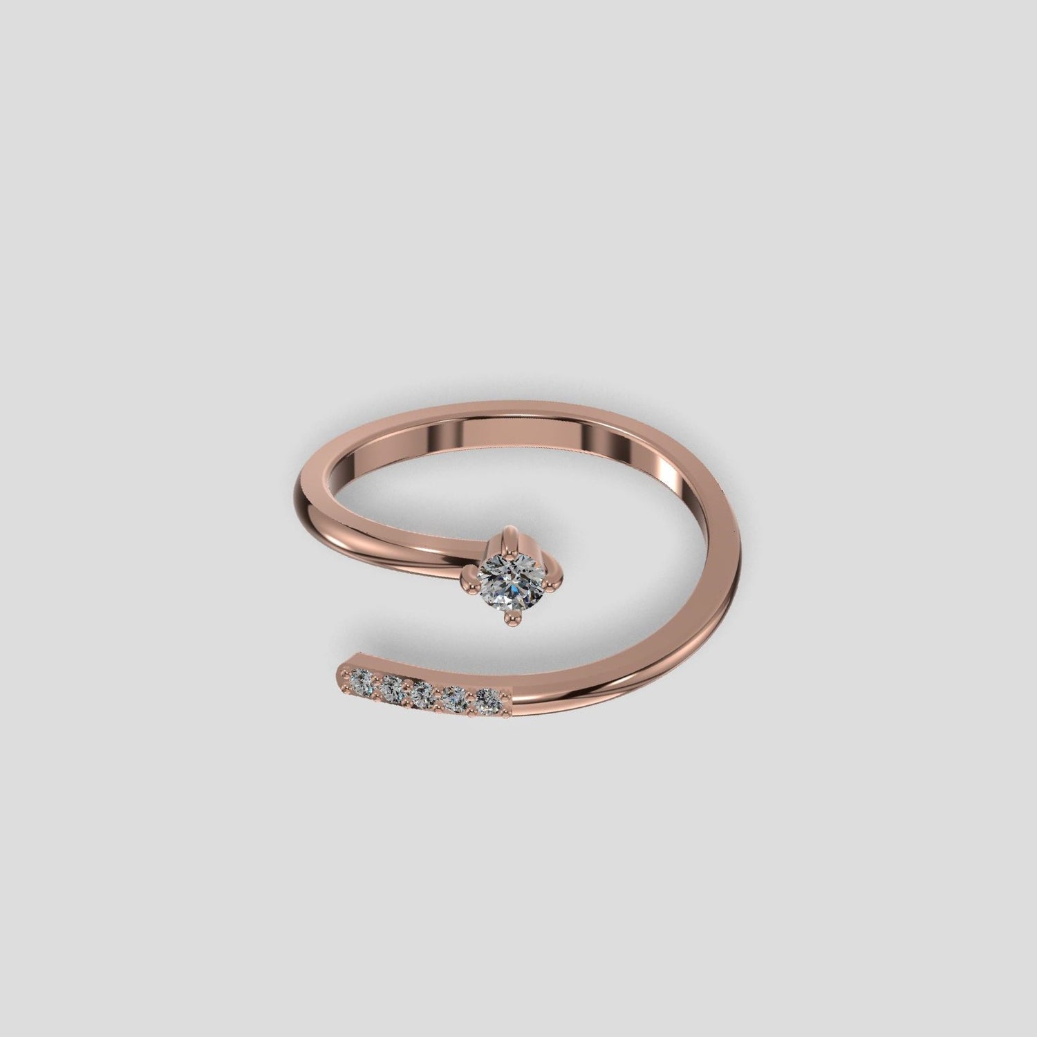 Celestia Spiral Diamond Ring