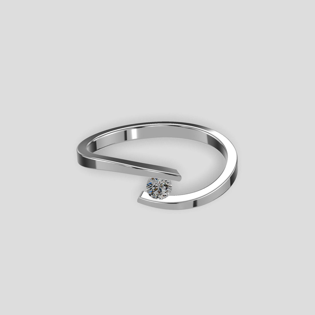 Graceful Embrace Diamond Ring Platinum