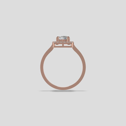 Radiant Halo Elegance Ring