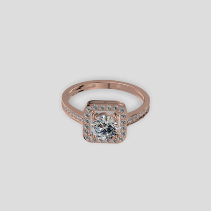 Radiant Halo Elegance Ring