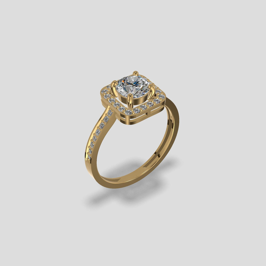 Radiant Halo Elegance Ring