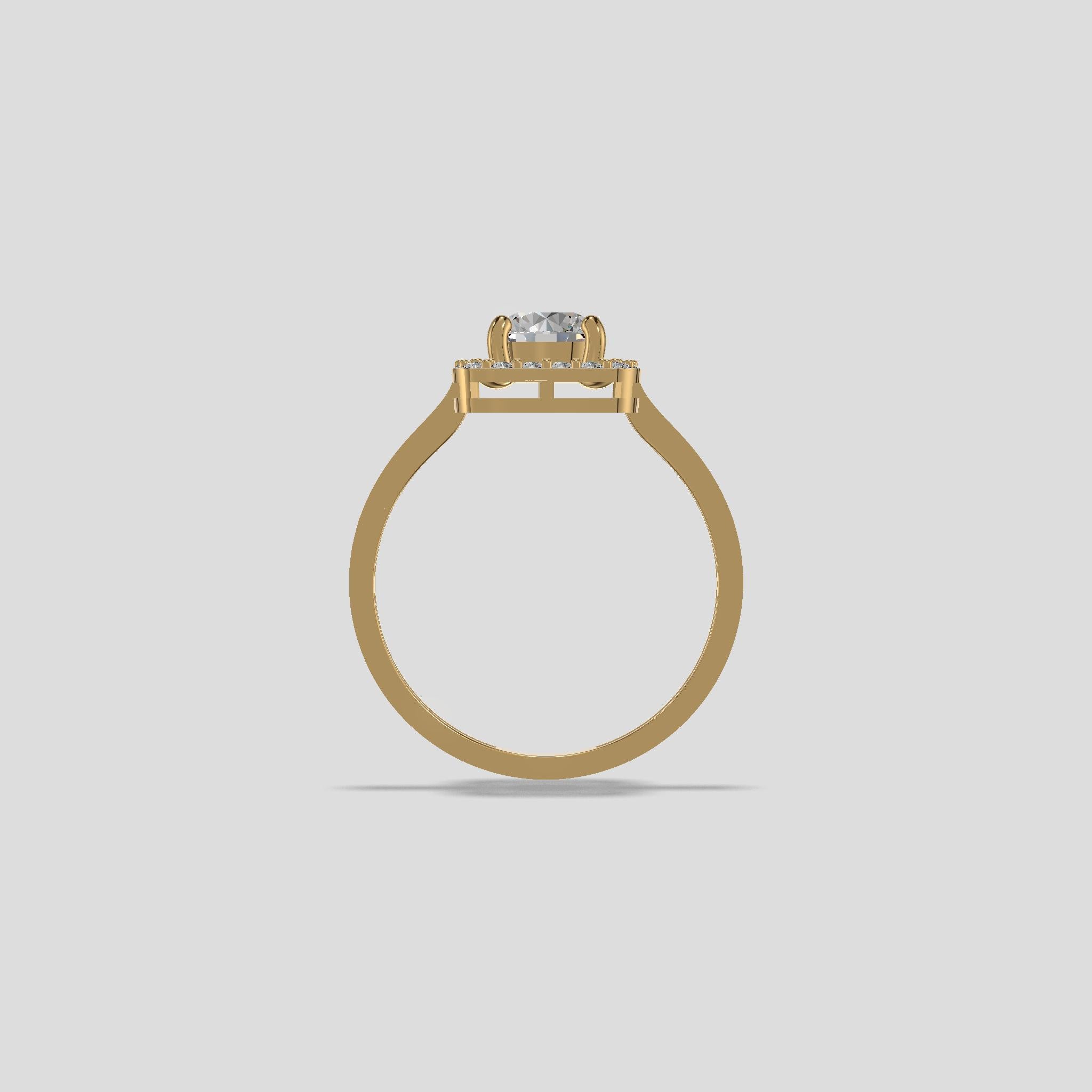 Radiant Halo Elegance Ring