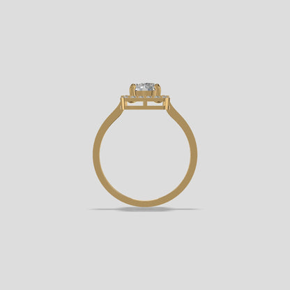 Radiant Halo Elegance Ring