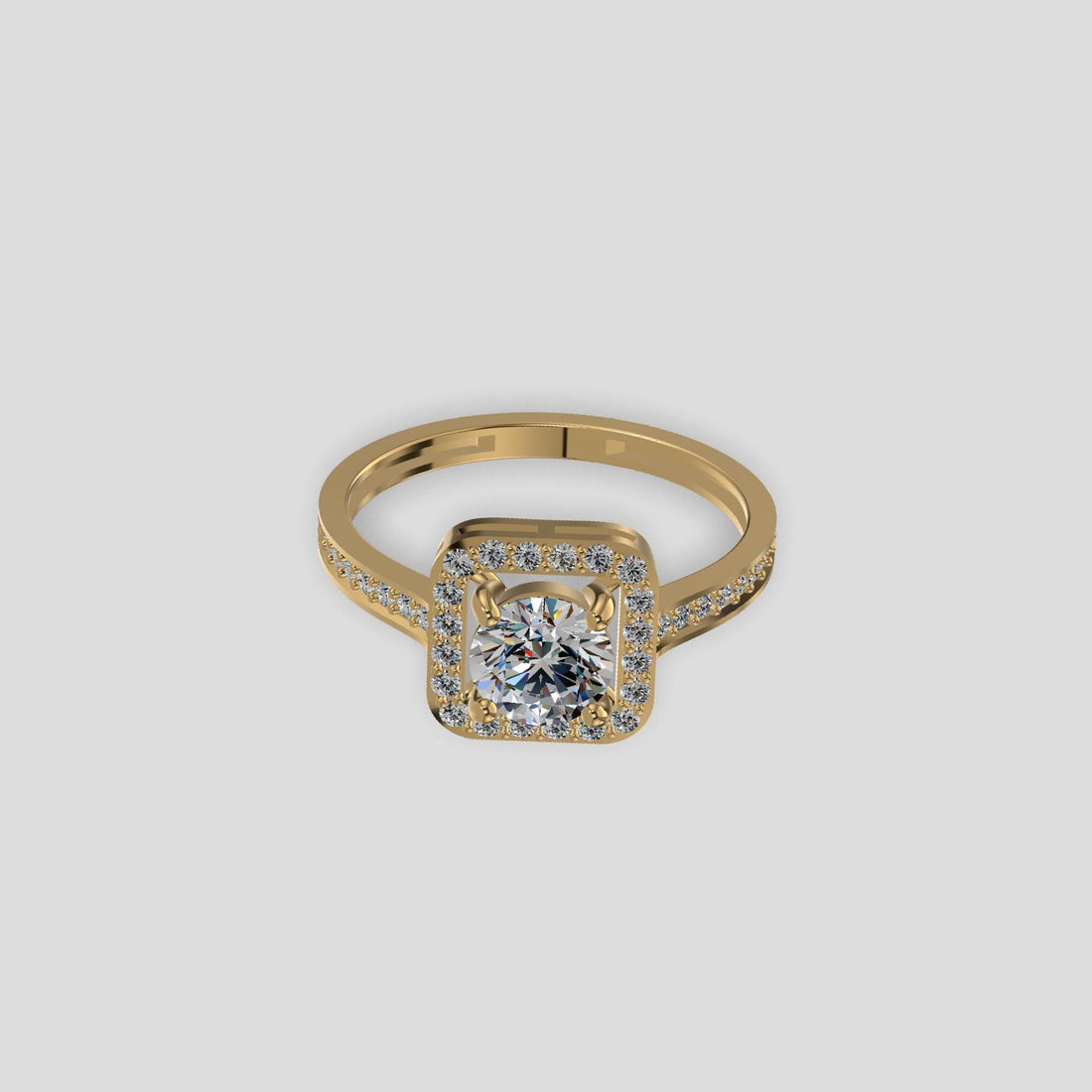 Radiant Halo Elegance Ring