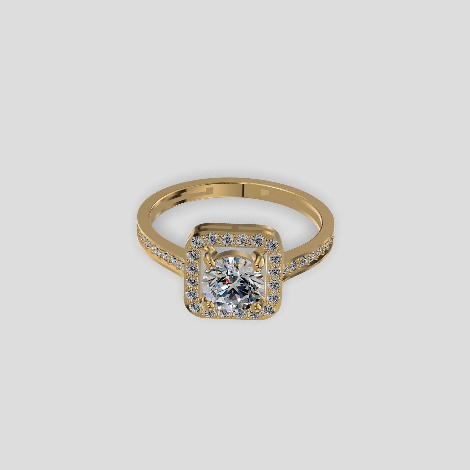 Radiant Halo Elegance Ring