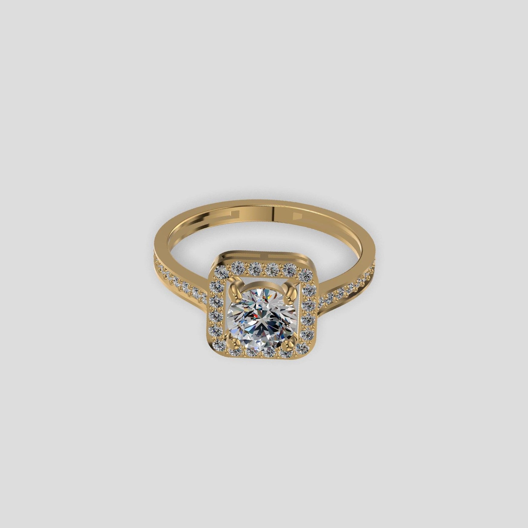 Radiant Halo Elegance Ring
