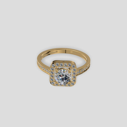 Radiant Halo Elegance Ring