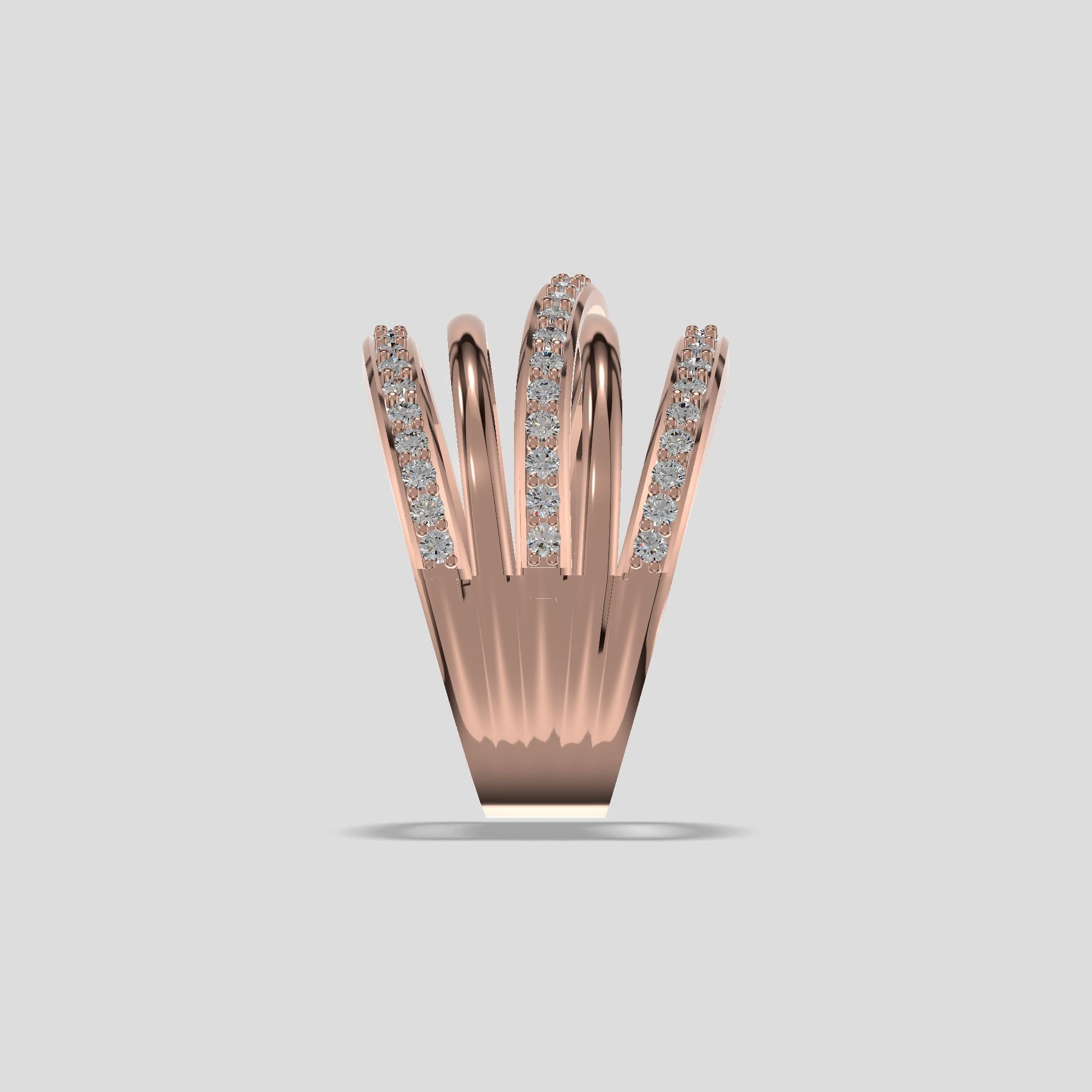 Twilight Spiral Diamond Band