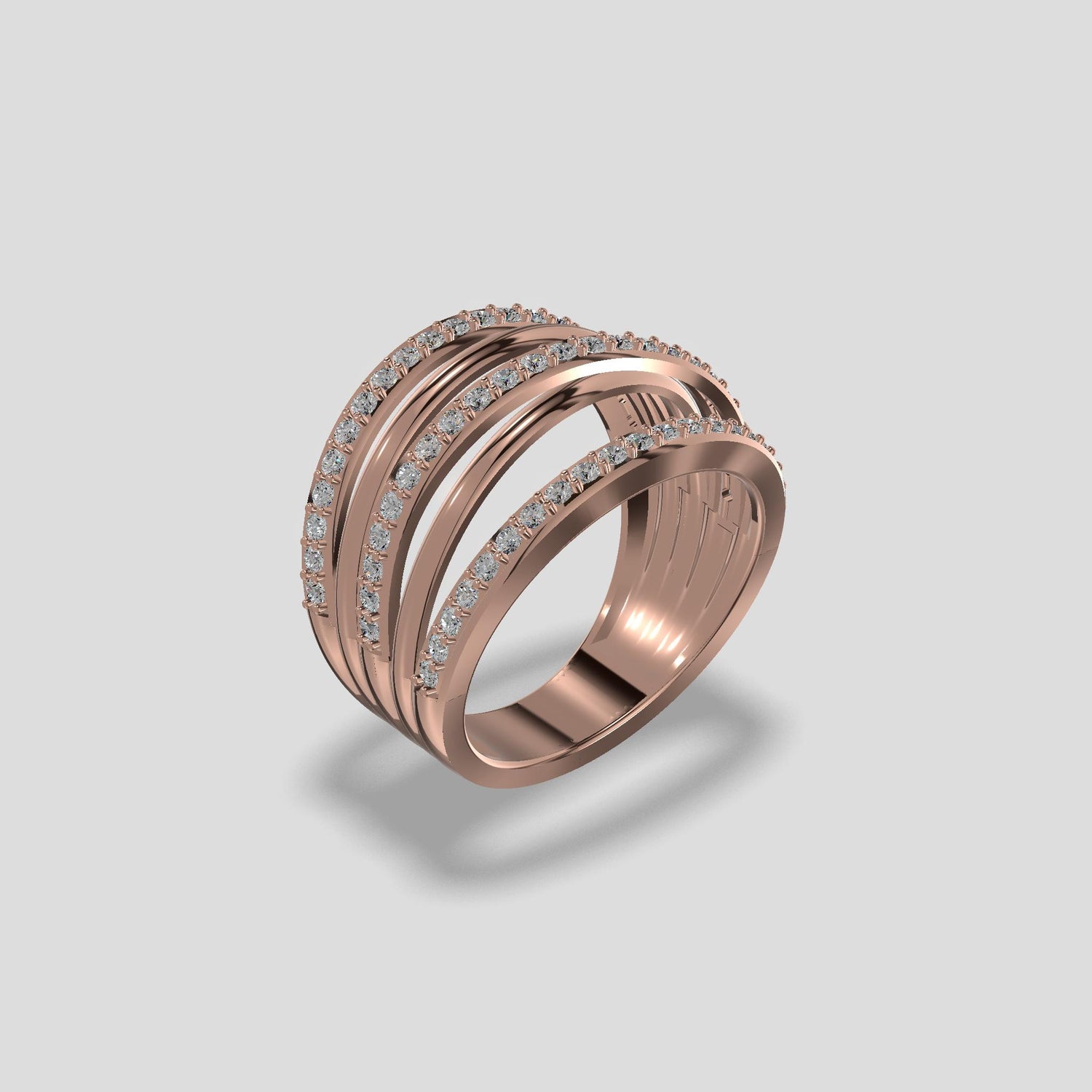 Twilight Spiral Diamond Band