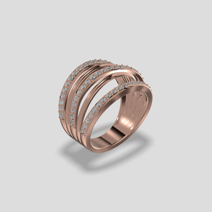Twilight Spiral Diamond Band