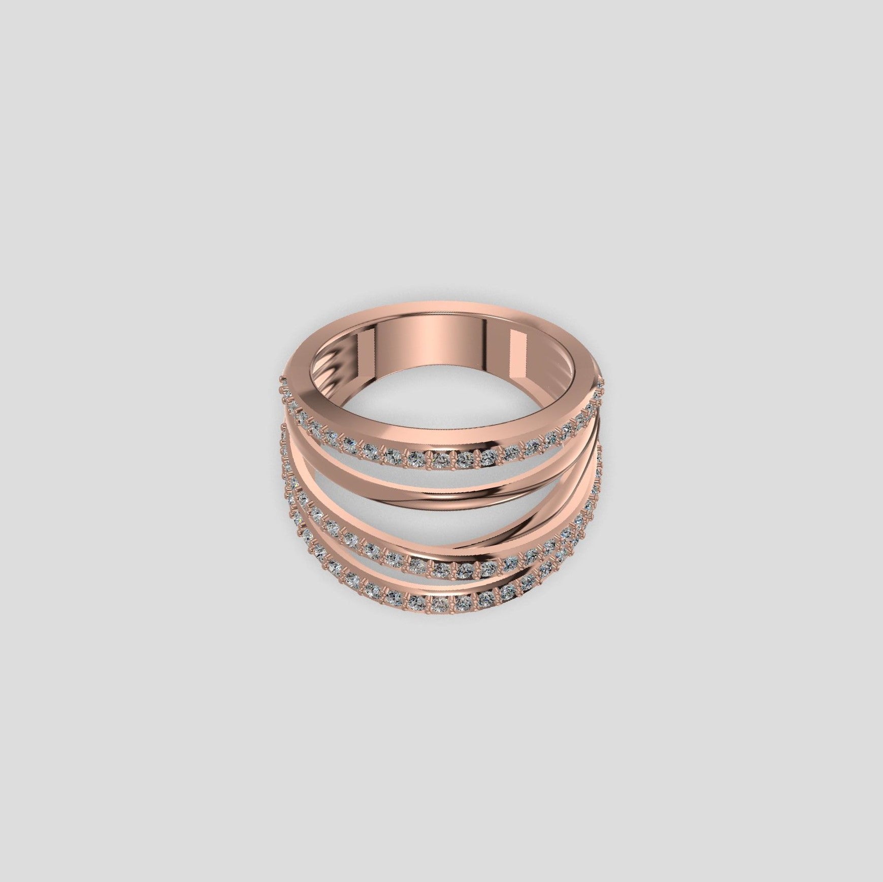 Twilight Spiral Diamond Band