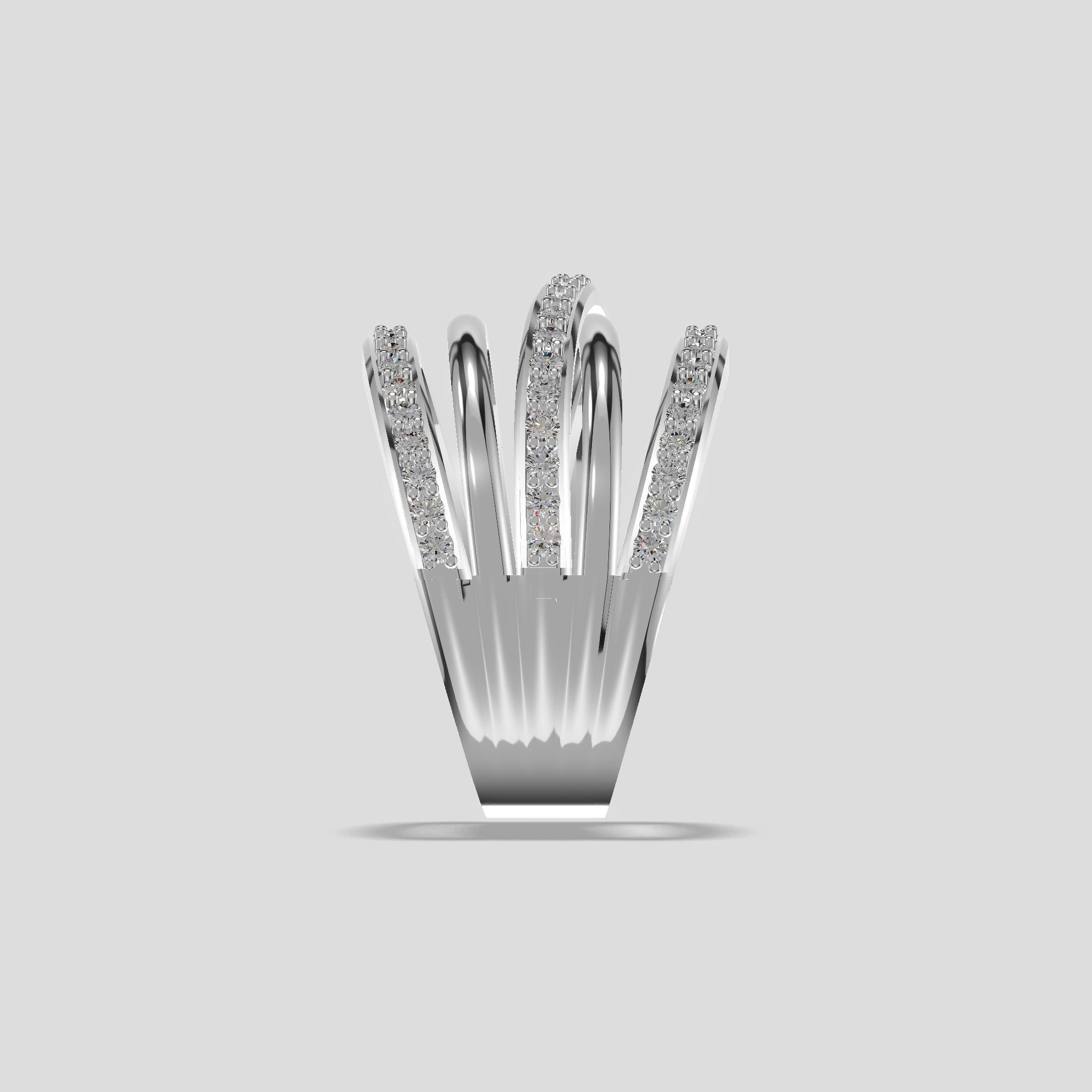 Twilight Spiral Diamond Band