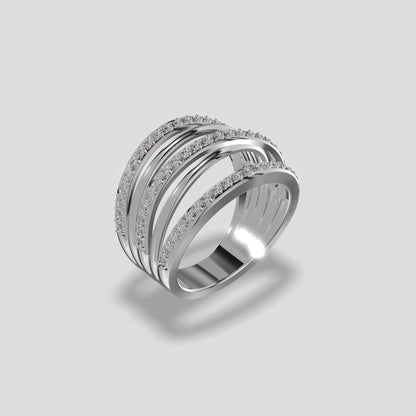 Twilight Spiral Diamond Band