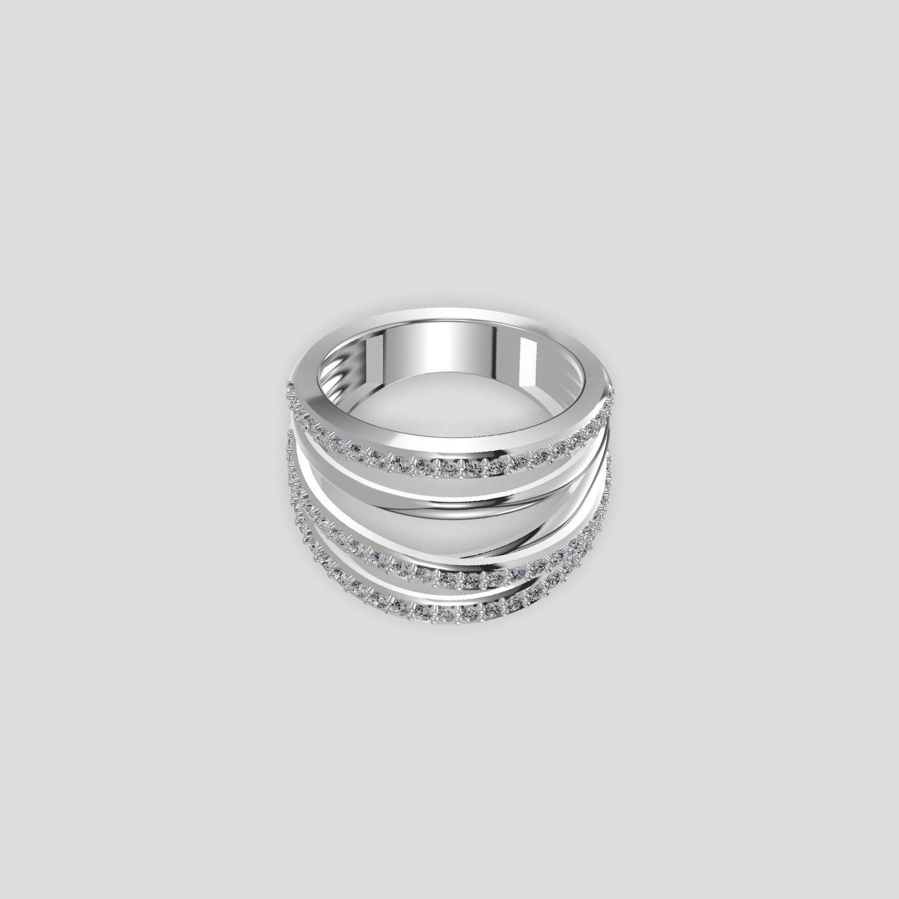 Twilight Spiral Diamond Band