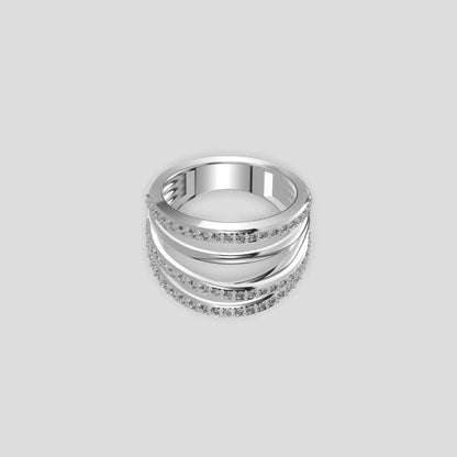 Twilight Spiral Diamond Band