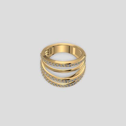 Twilight Spiral Diamond Band