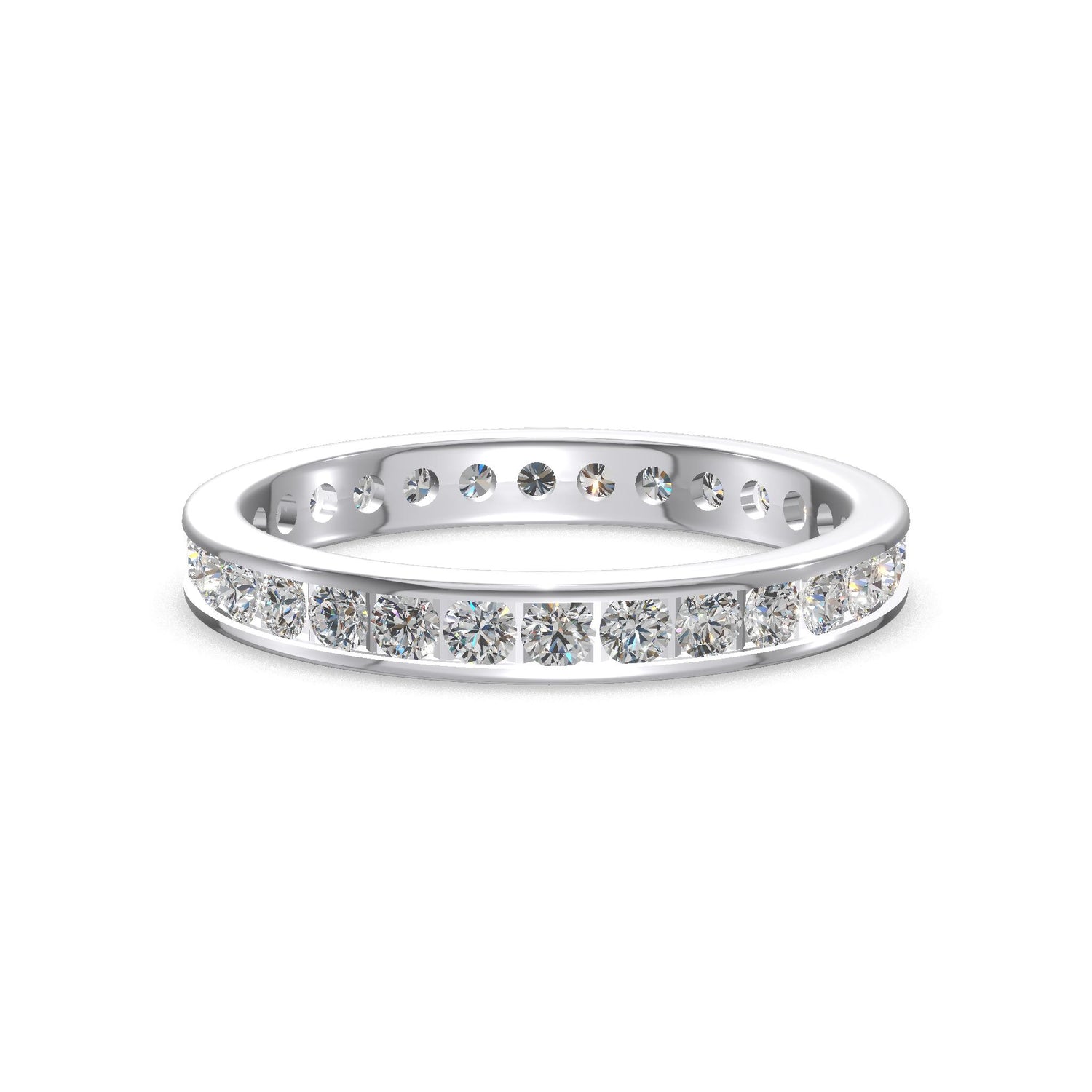 Eternal Radiance Diamond Band Silver