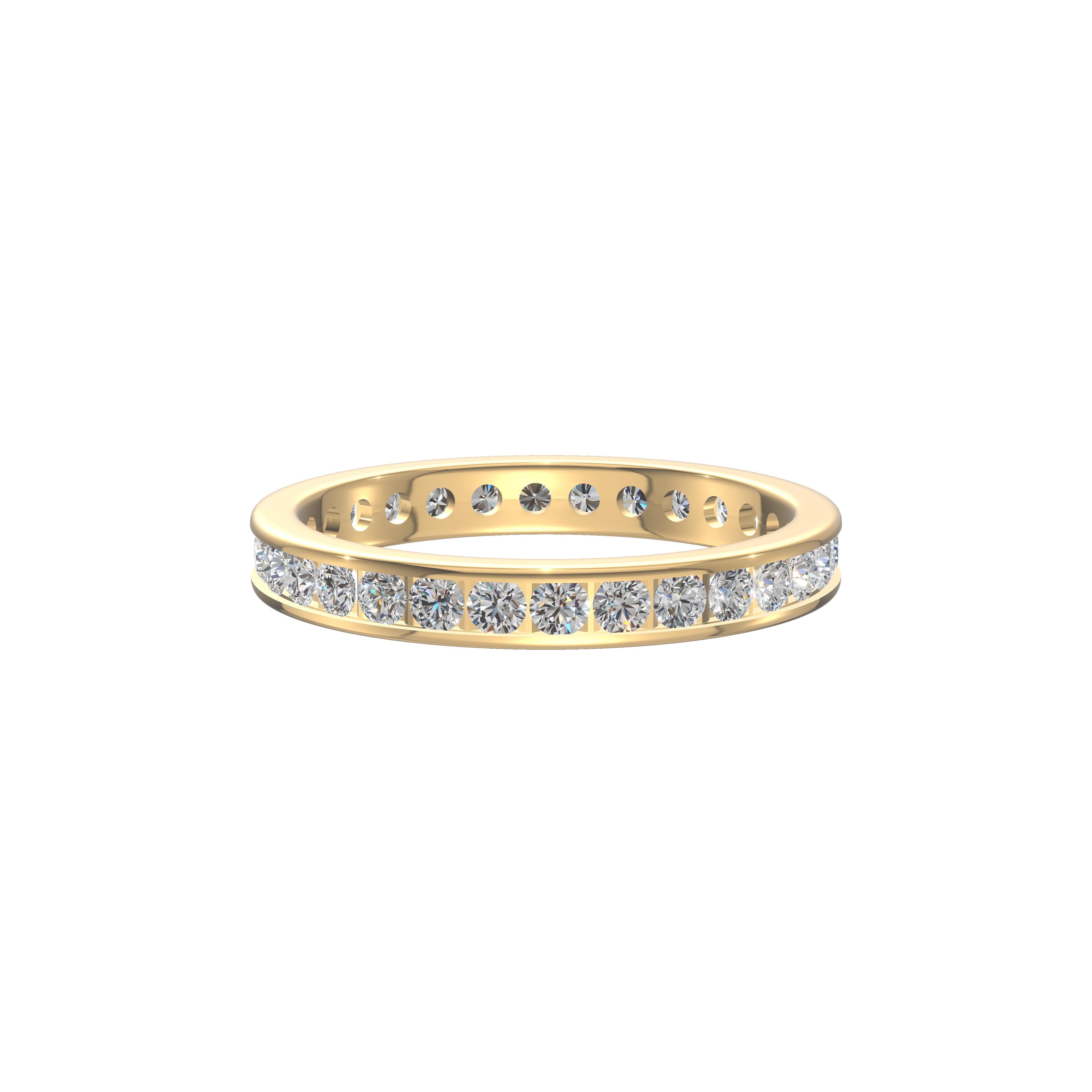 Eternal Radiance Diamond Band Gold