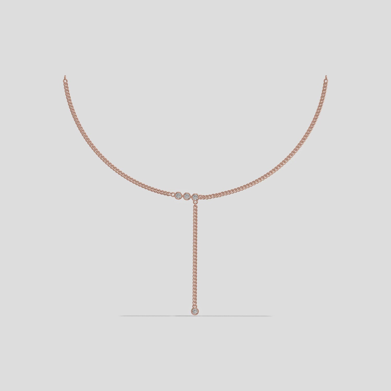 Elegant Drop Lariat Necklace Gold