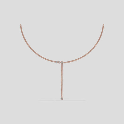 Elegant Drop Lariat Necklace Gold