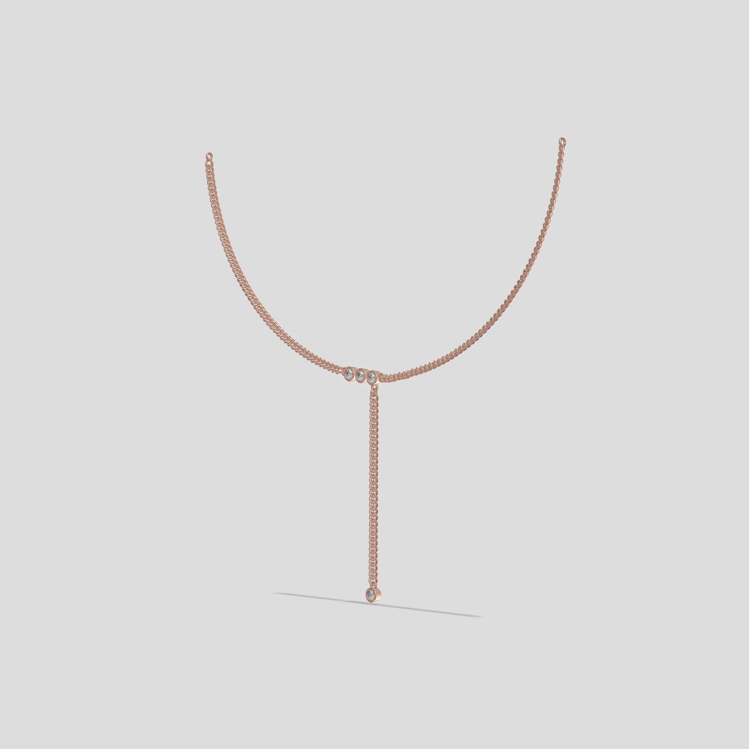 Elegant Drop Lariat Necklace Gold