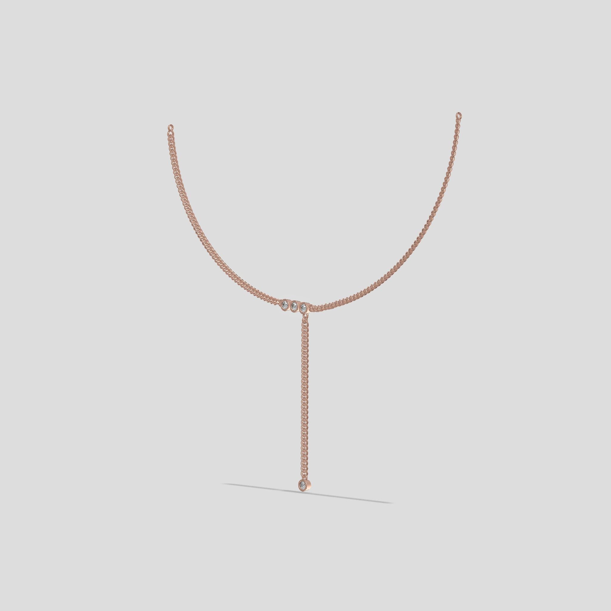 Elegant Drop Lariat Necklace Gold
