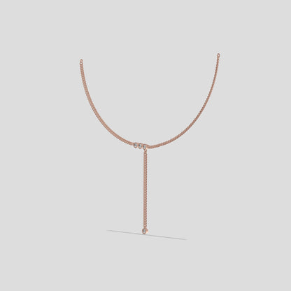 Elegant Drop Lariat Necklace Gold