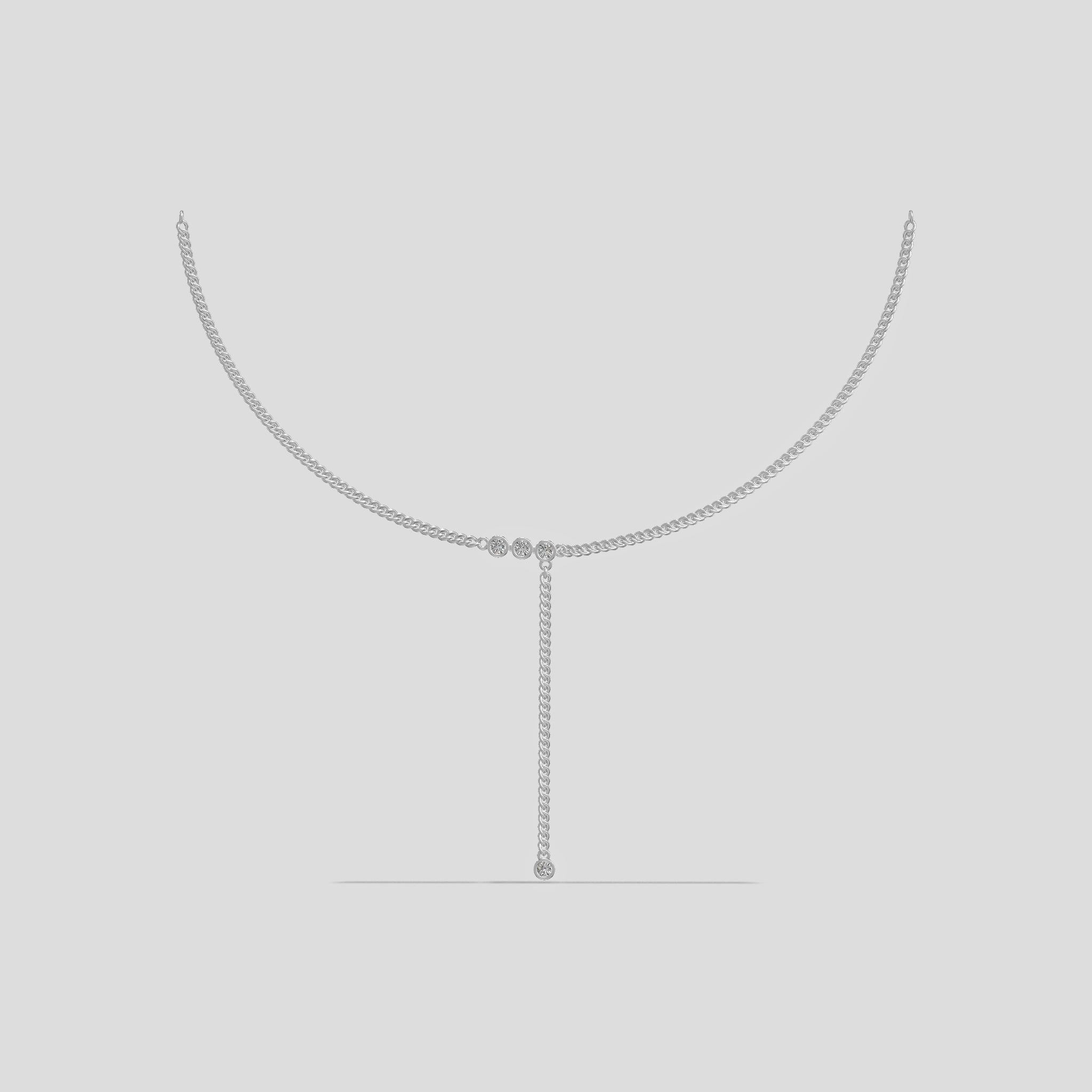 Elegant Drop Lariat Necklace Gold