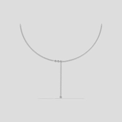 Elegant Drop Lariat Necklace Gold