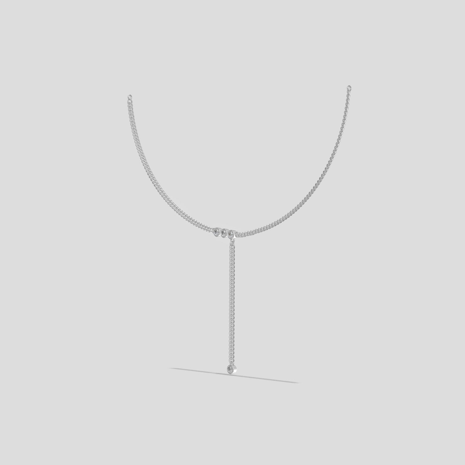 Elegant Drop Lariat Necklace Gold