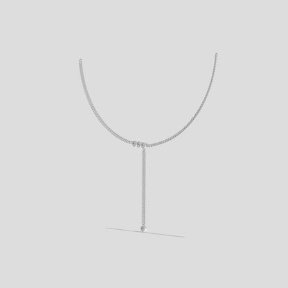 Elegant Drop Lariat Necklace Gold