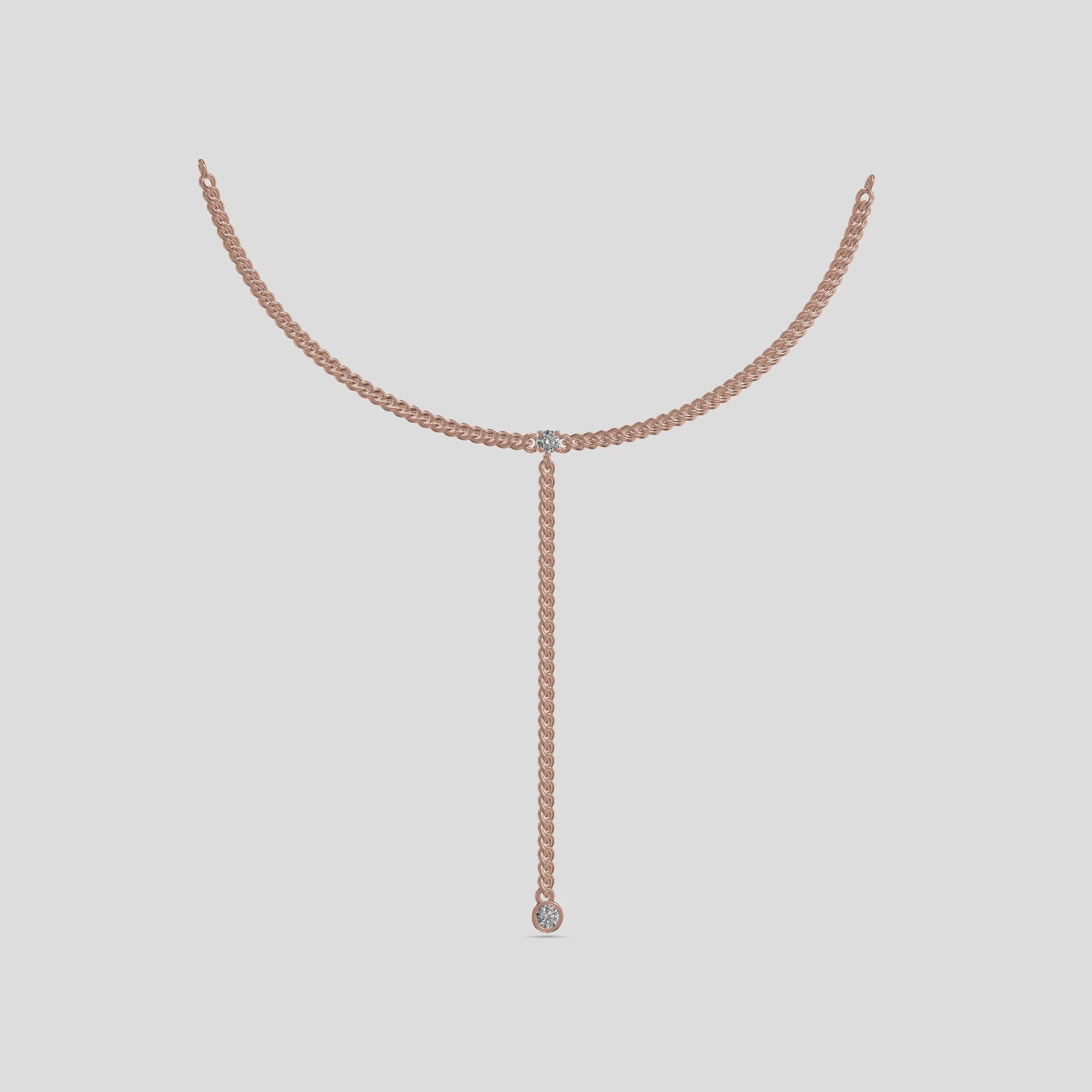 GraceLine Drop Necklace Gold