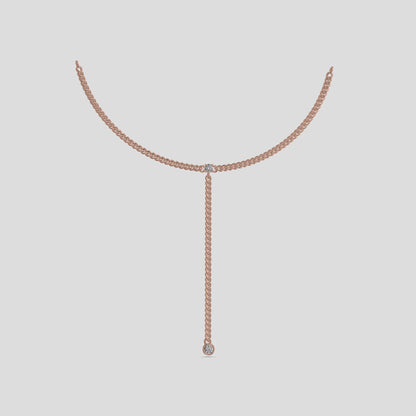 GraceLine Drop Necklace Gold