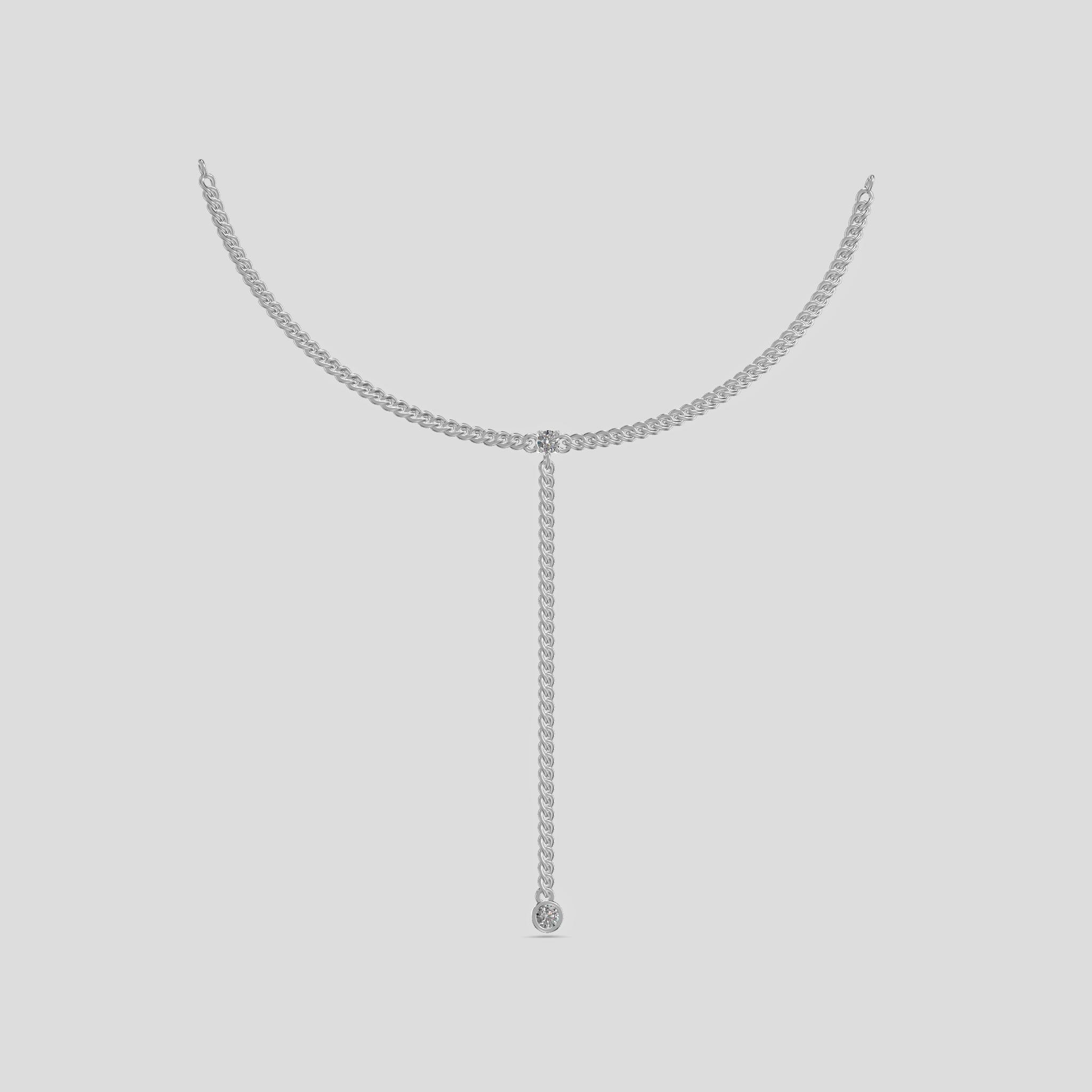 GraceLine Drop Necklace Gold