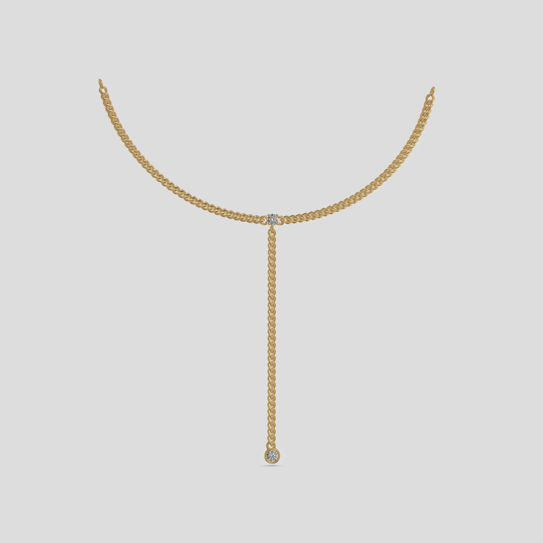 GraceLine Drop Necklace Gold