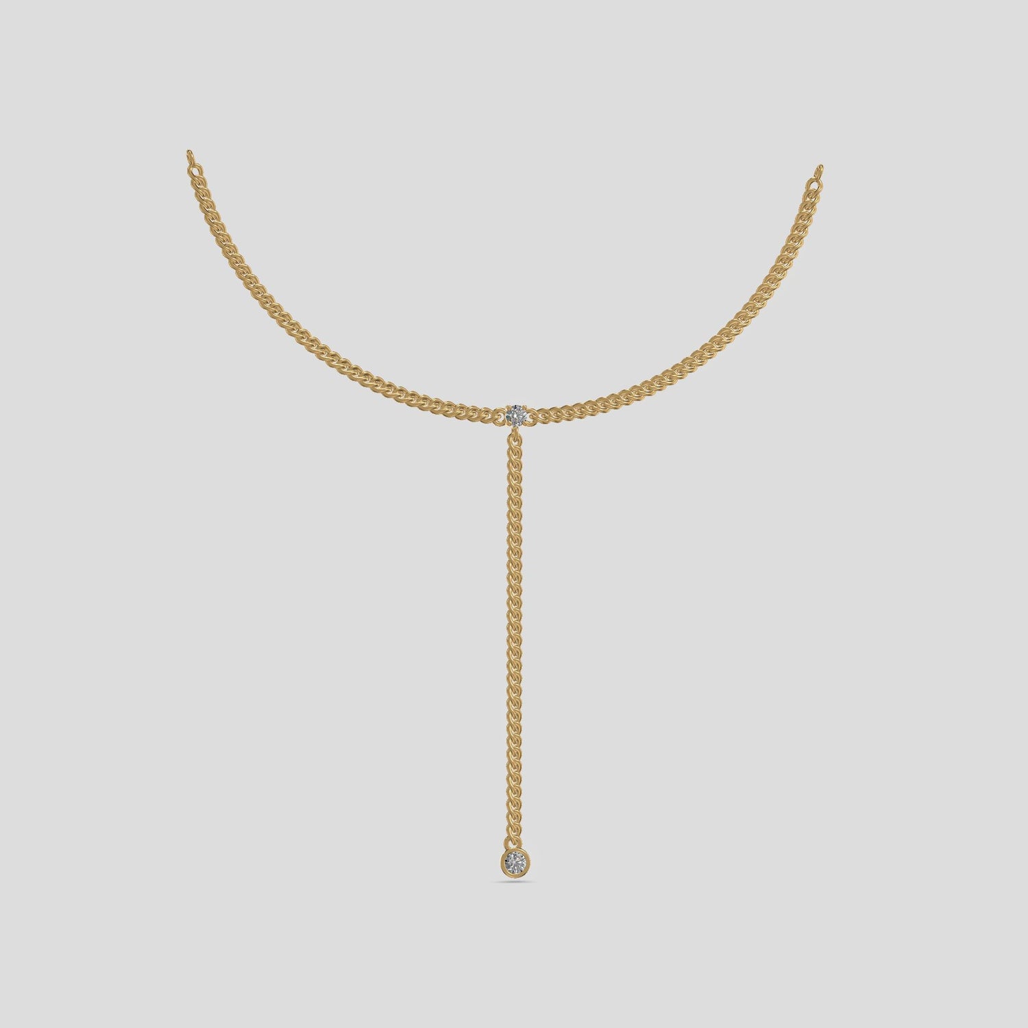 GraceLine Drop Necklace Gold