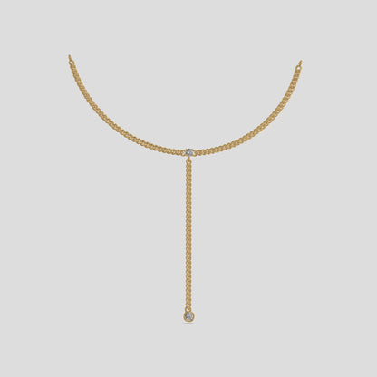 GraceLine Drop Necklace Gold