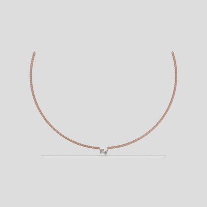 Elegant Duo Diamond Necklace Gold