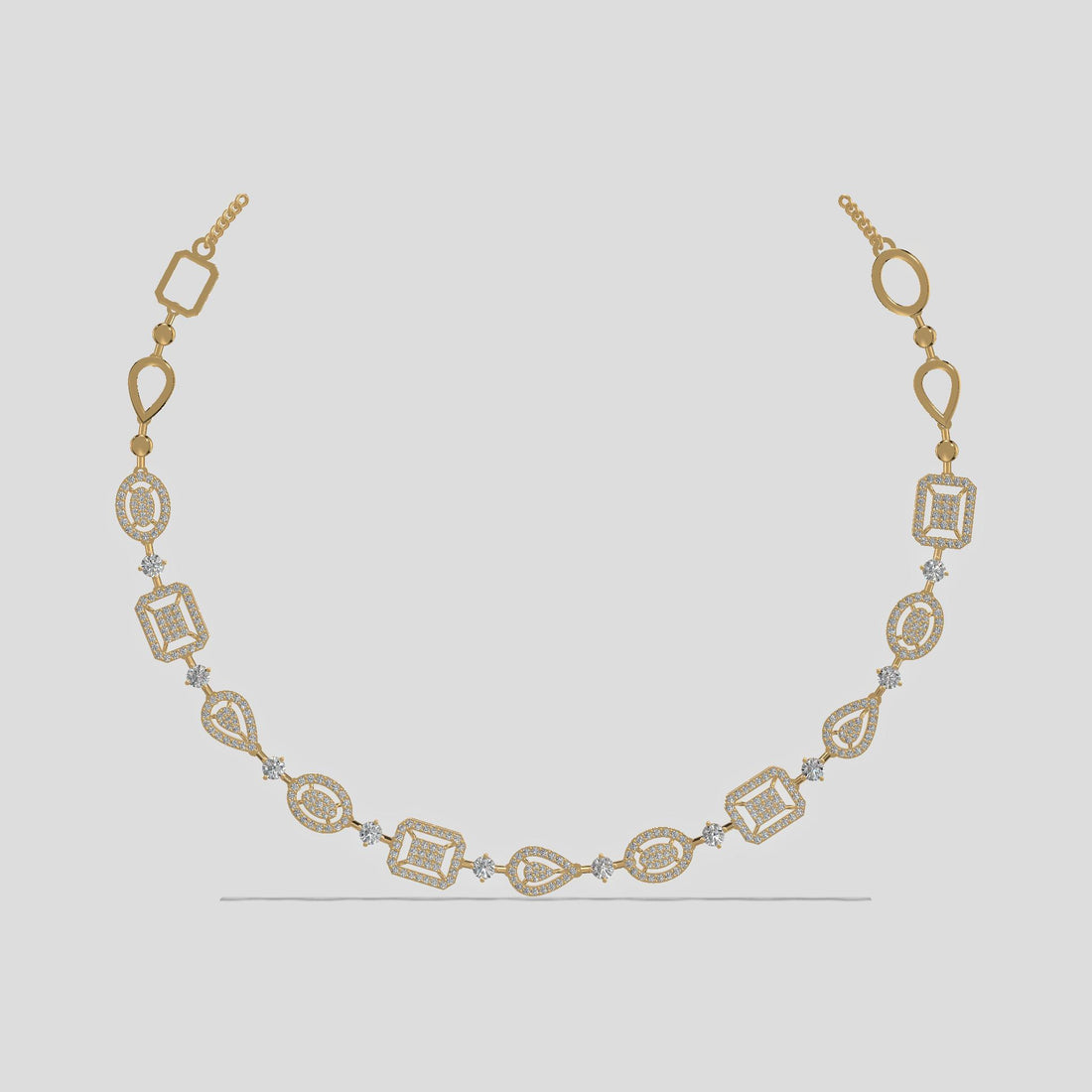 Royal Radiance Diamond Necklace Gold