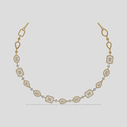 Royal Radiance Diamond Necklace Gold