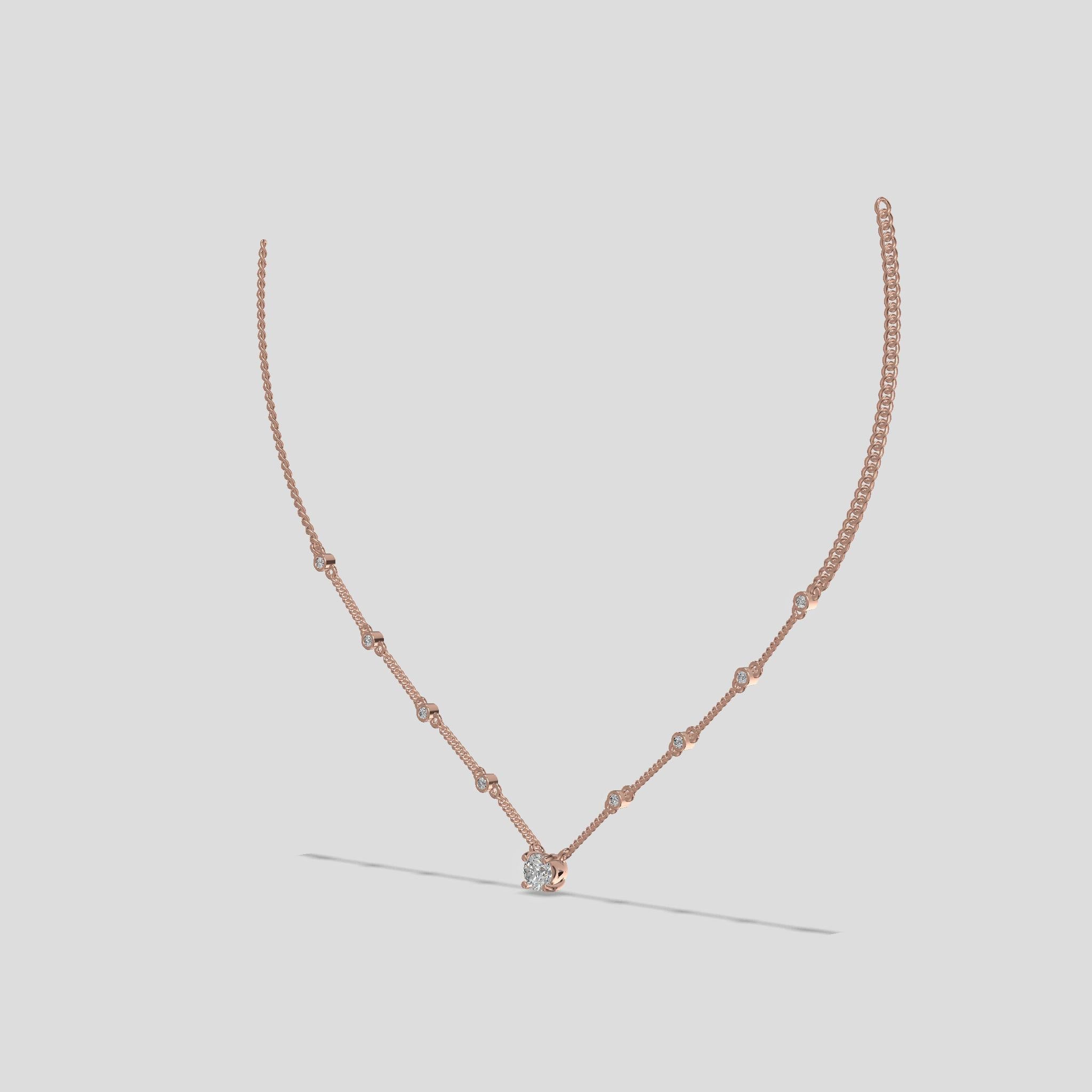 Celeste V – Minimalist Drop Necklace Gold