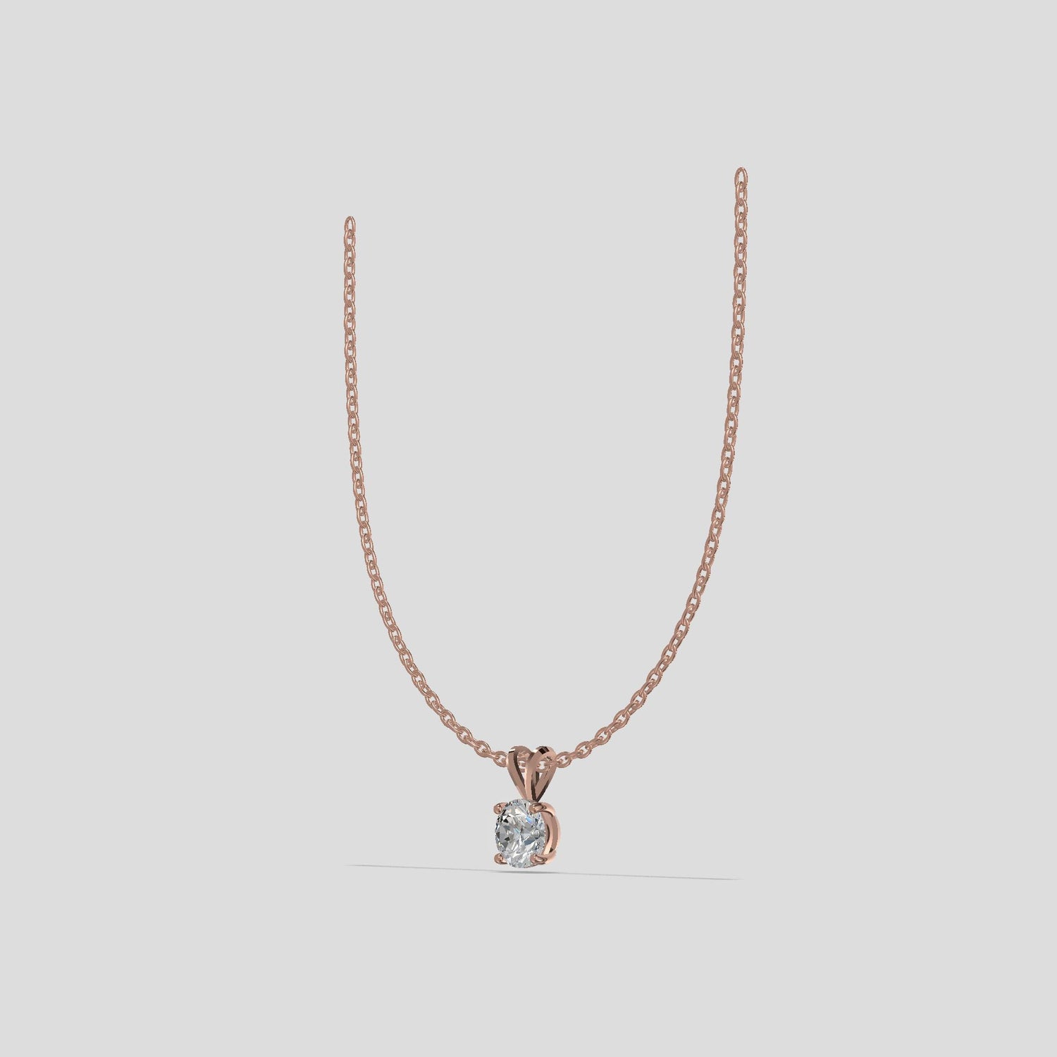 Radiant Solitaire Diamond Pendant Gold