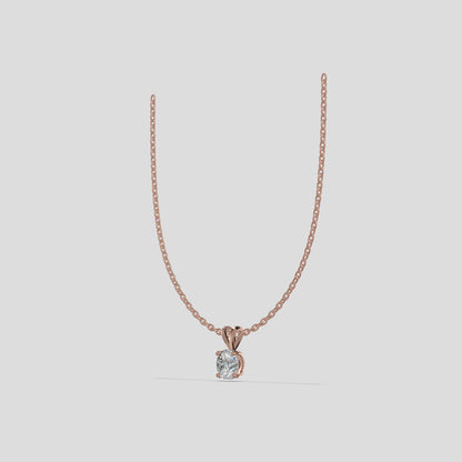 Radiant Solitaire Diamond Pendant Gold
