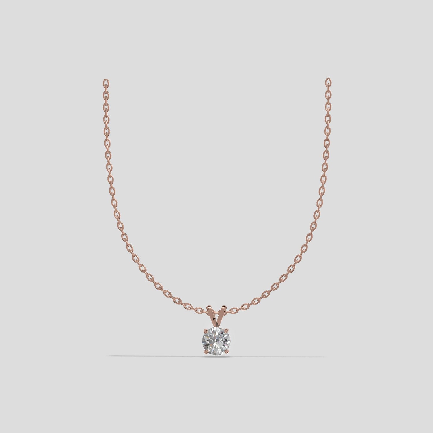 Radiant Solitaire Diamond Pendant Gold