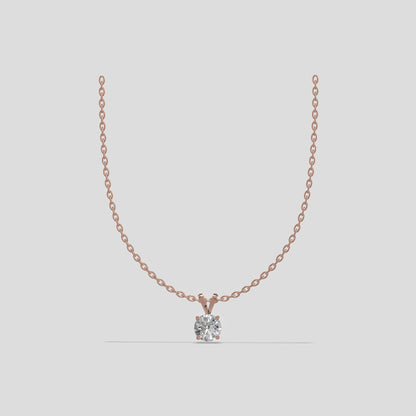 Radiant Solitaire Diamond Pendant Gold