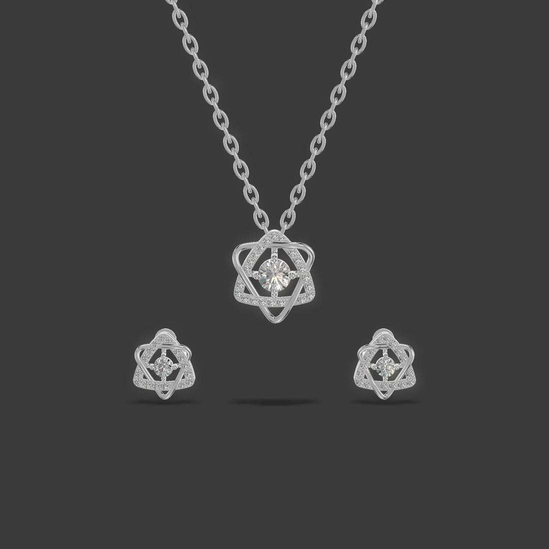 Petal-Knot Chain Set Platinum