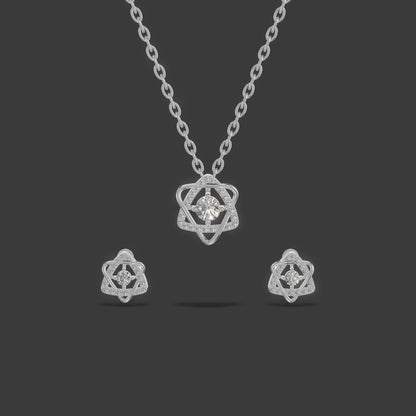 Petal-Knot Chain Set Silver